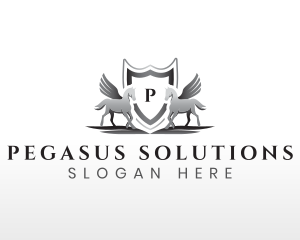 Premium Pegasus Stallion logo design