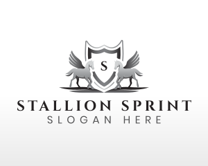 Premium Pegasus Stallion logo design