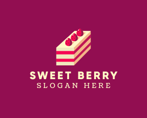 Strawberry Cheesecake Cake logo design