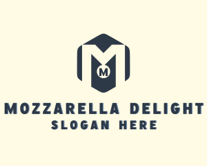Hexagonal Medal Award Letter M logo design