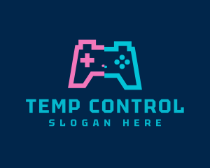 Glitch Game Controller logo design