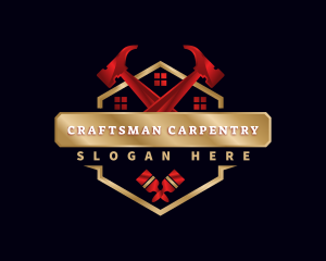 Hammer Carpenter Builder logo design