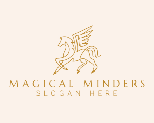 Winged Horse Pegasus  logo design