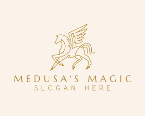 Winged Horse Pegasus  logo design