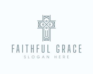 Religion Cross Faith logo design