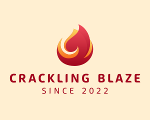 Flame Blazing Heat logo design