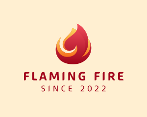 Flame Blazing Heat logo design