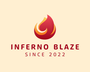 Flame Blazing Heat logo design