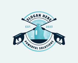 Pressure Washer Janitorial logo design