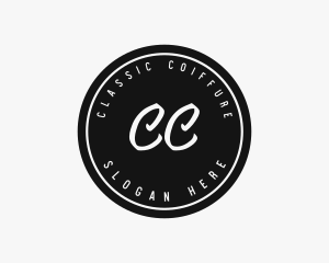 Classic Retro Circle Boutique logo design