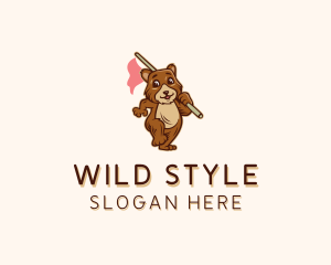 Wild Bear Grizzly logo design