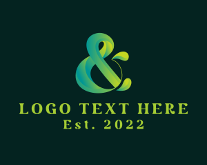Green Ampersand Calligraphy logo