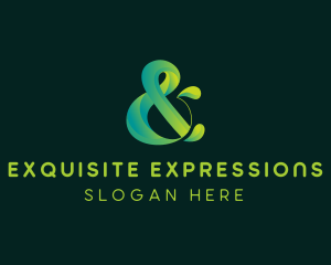 Green Ampersand Calligraphy logo