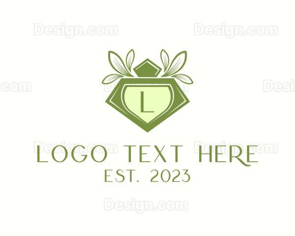 Organic Jewelry Leaf Boutique Logo