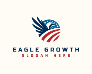 Patriotic Eagle Bird logo design