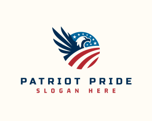 Patriotic Eagle Bird logo design