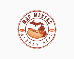 Michigan Hotdog Food logo design