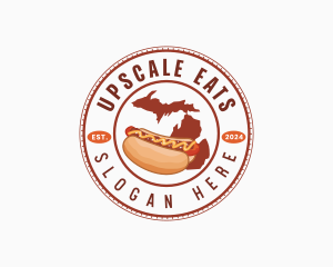 Michigan Hotdog Food logo design