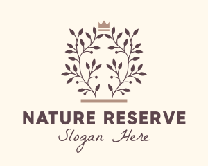 Nature Plant Crown logo design