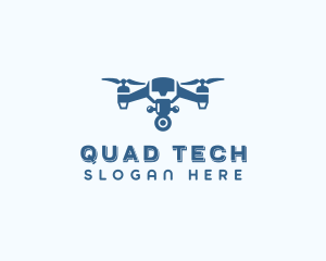 Drone Aerial Quadrotor logo design