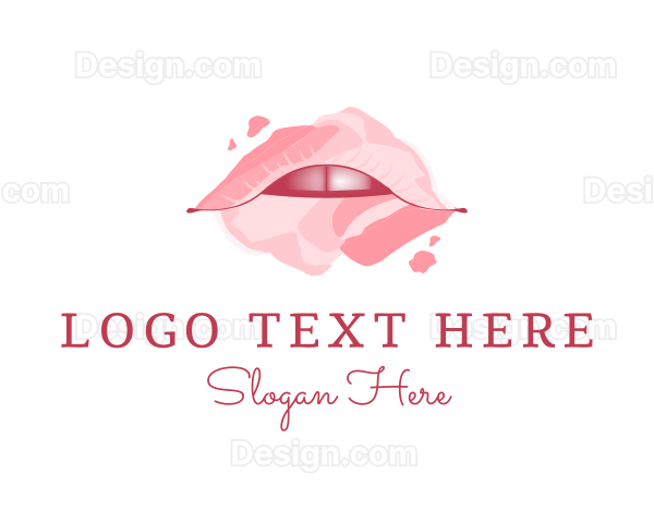 Erotic Paint Lips Logo