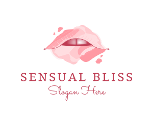 Erotic Paint Lips logo design