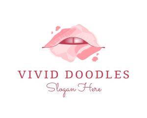 Erotic Paint Lips logo design