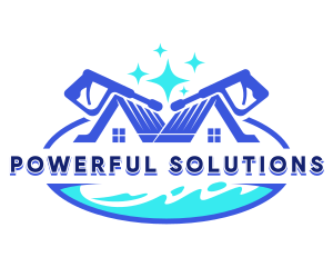 Power Wash Cleaning Maintenance logo design