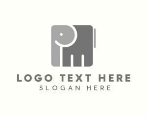 Wildlife Cube Elephant Logo