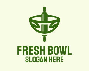 Organic Rolling Pin Bowl logo design