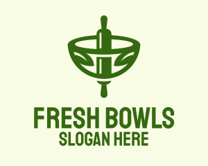 Organic Rolling Pin Bowl logo design