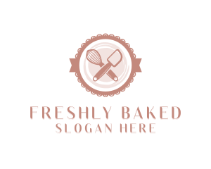 Baking Whisk Spatula logo design