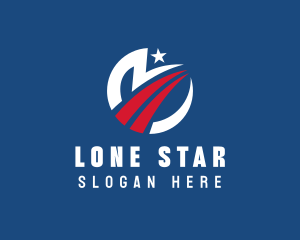 Star Flag Patriot logo design