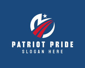 Star Flag Patriot logo design