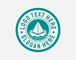 Paper Sailboat Badge Logo