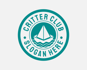 Paper Sailboat Badge logo design