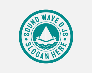 Paper Sailboat Badge logo design