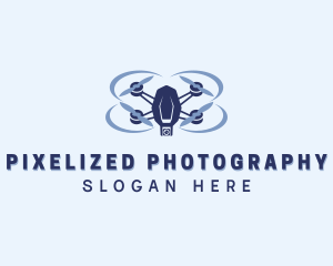 Aerial Drone Quadcopter logo design