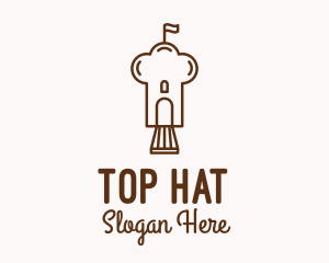 Outline Chef Hat  logo design