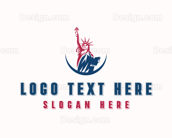 USA Liberty Statue Logo