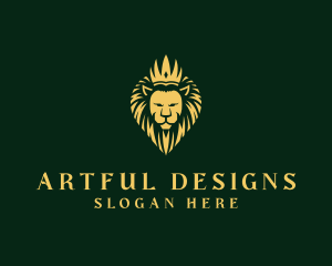 Royal Lion Crown logo design