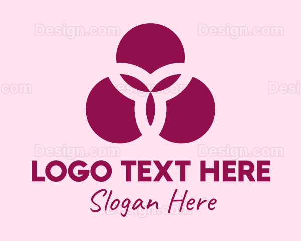 Three Petal Flower Spa Logo