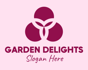 Three Petal Flower Spa logo design