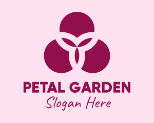 Three Petal Flower Spa logo design