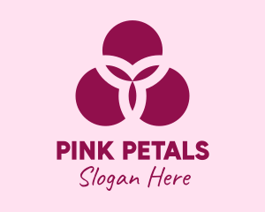 Three Petal Flower Spa logo design