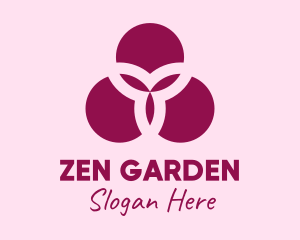 Three Petal Flower Spa logo design