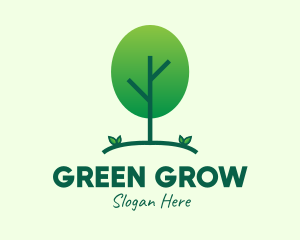 Green Eco Tree logo design