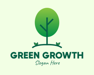 Green Eco Tree logo design