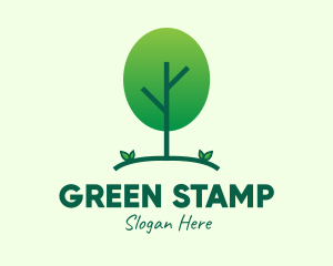 Green Eco Tree logo design