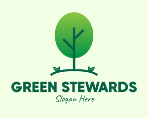 Green Eco Tree logo design